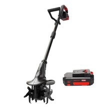 Cordless Tiller Cultivator With 24 Steel Tines,7.8-In Wide Battery Powered Garde - £161.75 GBP