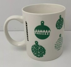 Starbucks Green Christmas Ornament Coffee Mug Bulbs Excellent 2016 - £14.09 GBP