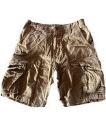 Vintage Y2k Old Navy Khaki Cargo Shorts canvas Utility Mens Size 30 - $33.85 CAD