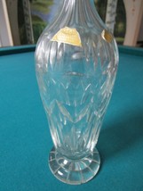 Glass Decanter Pair - Mid Century W. Germany Clear With Stopper Labels [GL5] - £106.83 GBP