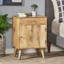 Wooden Bedside Table | Nightstand w/ Drawer - £152.24 GBP