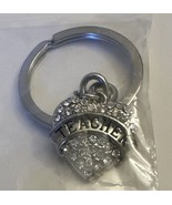 Silver Key Ring With Teacher Heart Charm - £6.80 GBP