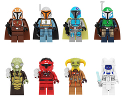 8pcs/set Star Wars Series Mandalorian Red Stormtrooper Bliault Minifigures - £12.09 GBP