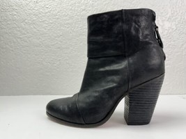 Rag &amp; Bone Newbury Ankle Booties Womens Sz 39.5 9.5 Black Heeled Leather... - £33.25 GBP