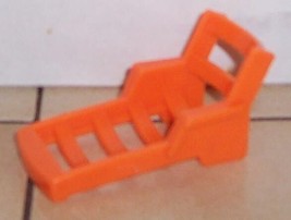 Vintage 80&#39;s Fisher Price Little People Orange Deck Chair #2526 FPLP - £7.67 GBP