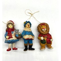 Santa&#39;s World Kurt Adler Wizard of Oz Set of 3 Dorothy Lion Scarecrow Ornaments - £9.71 GBP