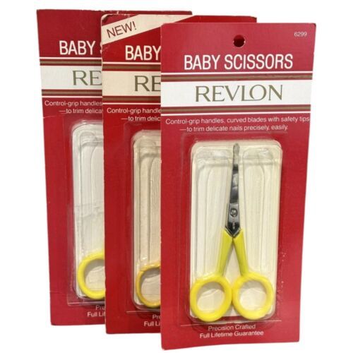 3 Revlon Baby Scissors With Safety Tips Precision Crafted Italy - $16.32