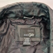 East 5th Women's Black Genuine Leather Full Button Coat Jacket Size XL image 3