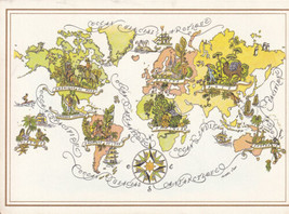 Pan Am Pan American 1968 Global Map Rainbow Service Menu - £7.02 GBP