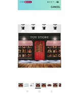 7&#39; X 5&#39; Christmas Toy Store Front Scene Photography Backdrop Santa&#39;s Toy... - $16.82