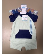 Carter’s Baby 2 Pieces 6-9M Green /Blue And Animals - $236.83 MXN