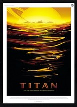 Titan  NASA Graphic Inspirational  Poster  Framed A+ Quality 25x38 - £115.45 GBP