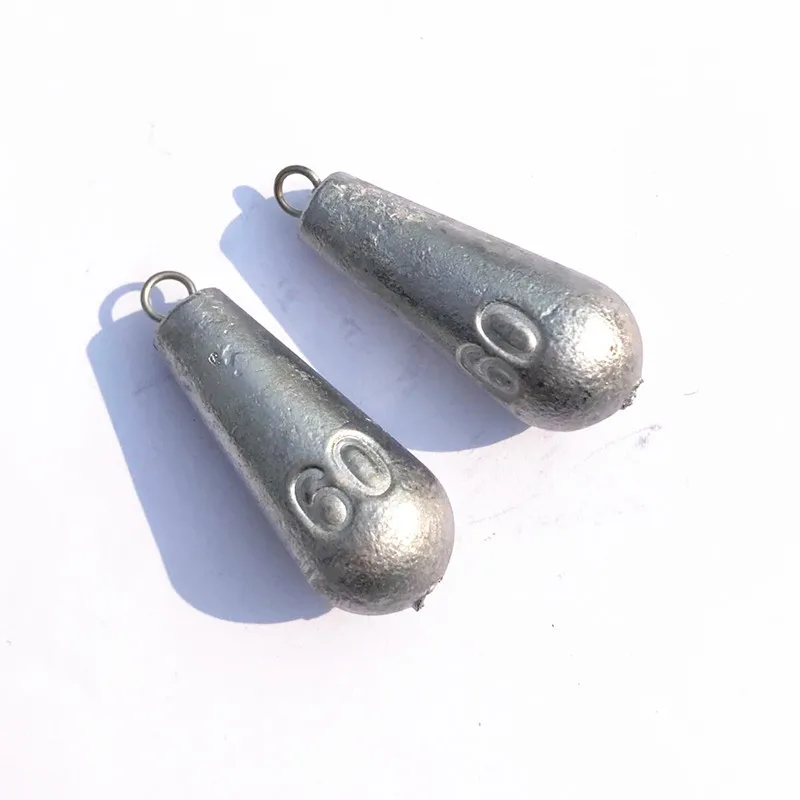 Down Lead Sinker 10g 20g 30g 40g 50g 60g Water Drop Fishing Lure Accessories Str - £25.75 GBP