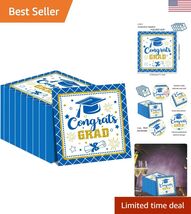 Congrats Grad Napkins for Graduation Party Supplies 2024 Blue Congratula... - $18.99