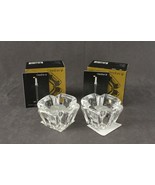 NOS 2PC Orrefors MAX Sweden Lead Crystal Original Ice Wintercold Candleh... - £22.57 GBP