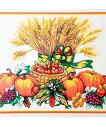 Ames 1980s Pumpkin Fall Autumn Placemat Vintage LN 17 x 11&quot; Tableware DW... - $41.10 CAD