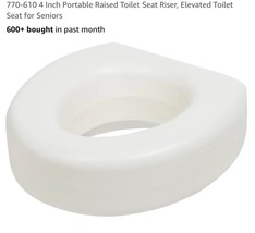 AquaSense 770-610 Portable Raised Toilet Seat - White - $828.17 MXN