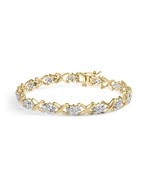 Stunning 10k Yellow Gold Diamond Link Bracelet with 2.00 Cttw Elegance - $621.00