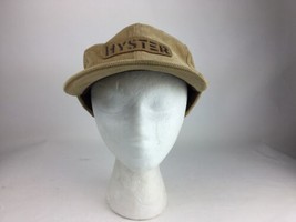 Vintage Hyster Forklift Company Brown Corduroy Baseball Hat Cap Adjustable - $28.70