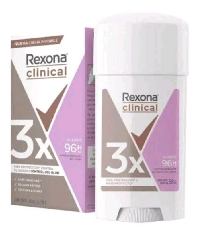 2X Rexona Clinical Classic Deodorant Crea ( Desodorante Crema ) 2 Of 58g Ea - $28.70