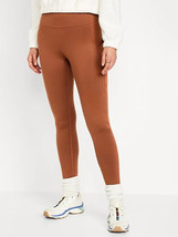 Old Navy UltraCoze Leggings Womens M Tall Brown Fleece Lined Go Dry NEW - £20.91 GBP