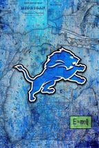 NFL Football Detroit Lions Poster Art Print Vintage 12x8 Metal Sign s - $34.72 CAD