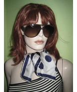 Vintage WOMEN&#39;S Ladies Silky Blue POLKA DOT Art Design Retro Fashion SCA... - $27.34 CAD