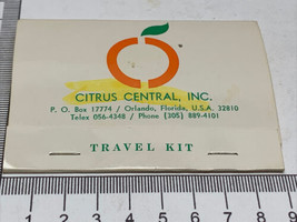 Vintage Matchbook Style Travel Kit Citrus Central Inc Orlando, Fl gmg Kit Sealed - £9.89 GBP