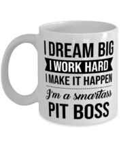 Pit Boss Coffee Mug - 11 oz Tea Cup For Office Co-Workers Men Women - I Dream  - £11.94 GBP