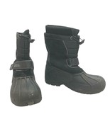 Totes Snow Winter Boots Rain Boys 3 M Jacob Black Suede - £20.75 GBP