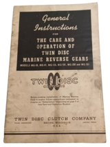 1940s Twin Disc Clutch Company Instructions for Twin Disc Marine Reverse... - £24.41 GBP