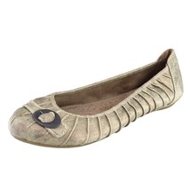 Dr. Scholl&#39;s Women Sz 9 W Brown Flat Silk Shoes Fateful - £15.83 GBP