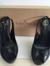 Cole Haan Women&#39;s Shoes Mariela Black Slingback Platform Heels Size 10.5... - £62.43 GBP