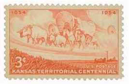 1954 U.S. #1061 3¢ Wheat Field and Wagon Train Postage Stamps | (29) Unused - £9.42 GBP