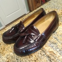 Cole Haan Men's Pinch Tassel Loafers Dress Shoes Burgundy Leather 03507 Sz 10 3E - £62.51 GBP