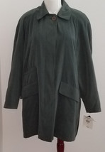 NWT Valerie Stevens Green Microfiber Coat Size 6 Zip Out Lining Retail $135 - £27.65 GBP