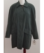 NWT Valerie Stevens Green Microfiber Coat Size 6 Zip Out Lining Retail $135 - £27.21 GBP