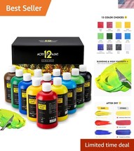Larger Volume 12-Color Gloss Acrylic Paint Set - Ideal for Crafting &amp; Gi... - $58.50