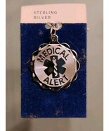 925 Sterling Silver Medical Alert Tag Pendant Charm Free Shipping - $368.02 MXN