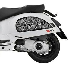 Fits for VESPA GT GTS scooter side panel stickers /decals 2pcs black abstract - $35.00