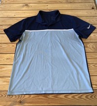 Nike Dri Fit Men’s Short Sleeve Polo Golf Shirt Size L Blue Dd - £14.00 GBP