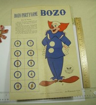 Bozo the Clown Party Game Board 1968 Larry Harmon Pictures  Star Merchandise Co - £31.37 GBP