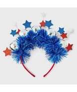 Americana Star Disco Ball Tinsel Headband Red White Blue - $201.41 MXN