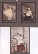 3 Antique Cabinet Cards Emen Hertslet Corning Kansas KS Babies Children - £3.21 GBP