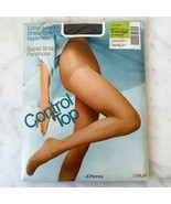 JC Penney Control Top Super Shaper Pantihose Off Black Sheer Toe/Heel - ... - $179.92 MXN