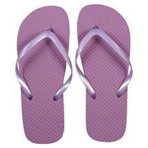 Juncture Ladies&#39; Solid Color Rubber Flip Flops - purple - size small - 5... - £3.18 GBP