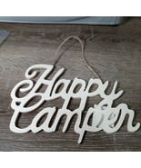 (1) Happy Camper Laser Cut Wood Craft Paintable hanging wall sign. New - €19,81 EUR