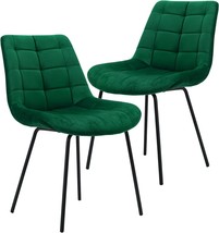 Green Nicbex Velvet Dining Chairs, Upholstered Reception Chairs,, Living Room. - £122.69 GBP