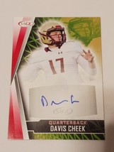 Davis Cheek Carolina Panthers 2022 Sage Certified Autograph Card #A-DC2 - £3.89 GBP