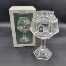 Avitra Crystal Corp Lead Crystal 8” Fairy Lamp Tea Light Candle Holder NIB NOS - £30.58 GBP